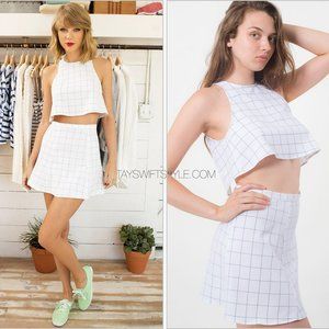 American Apparel Grid Skater Skirt